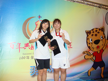 NDHU Badminton Team at the 2011 National Intercollegiate Athletic Games.