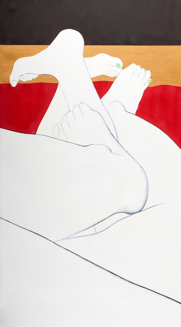 纏綿-油彩畫布90x50cm-2010