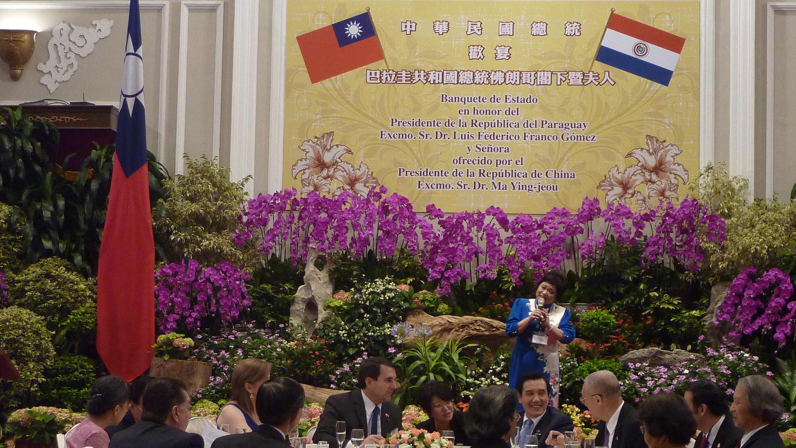 音樂學系蘇秀華主任受邀至總統府表演--總統馬英九、副總統吳敦義、巴拉圭共和國總統佛朗哥閣下伉儷賓主盡歡