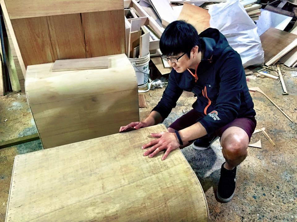 學生木作過程