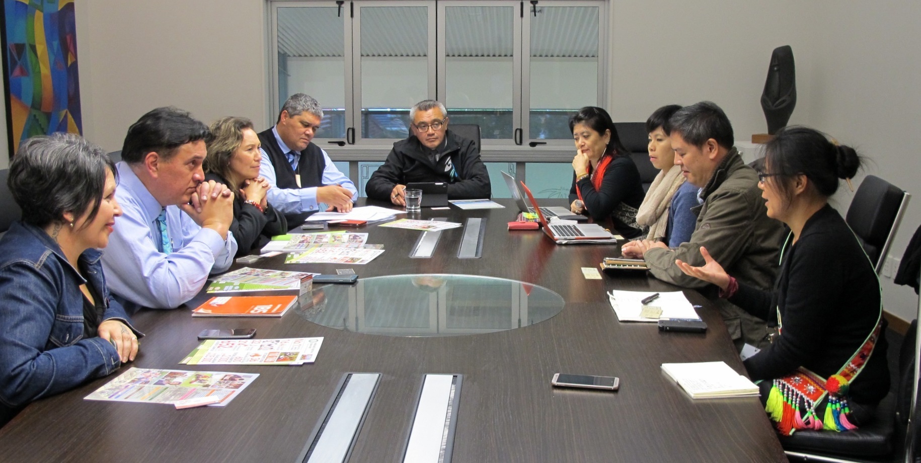執行長Dr. Jim Mather率領資深領導團隊與台灣團隊進行深入的教育體制運作情形的對談。