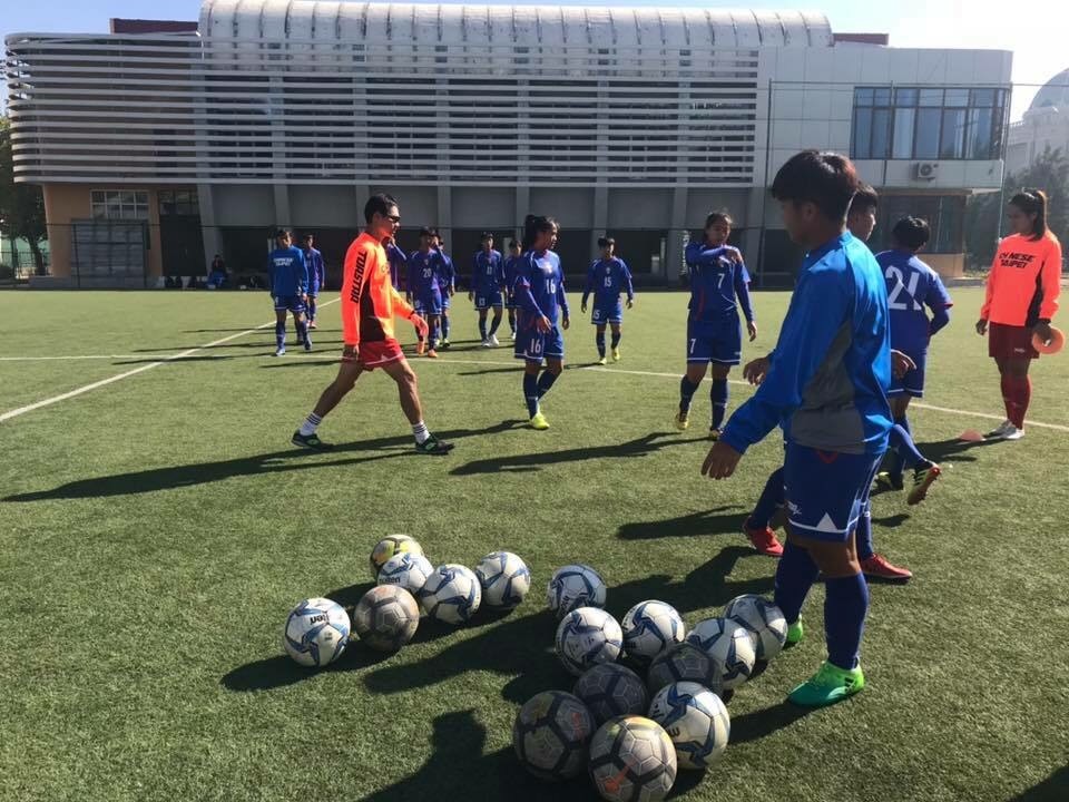 國家青年女子足球隊練習情形