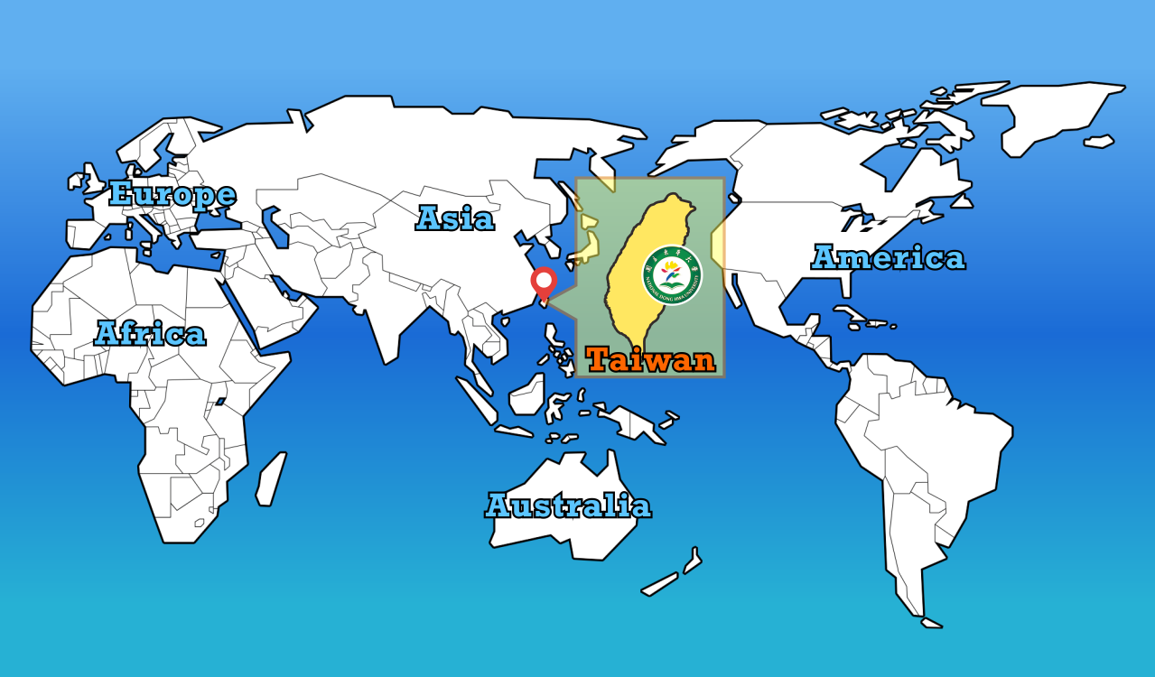 NDHU on world map